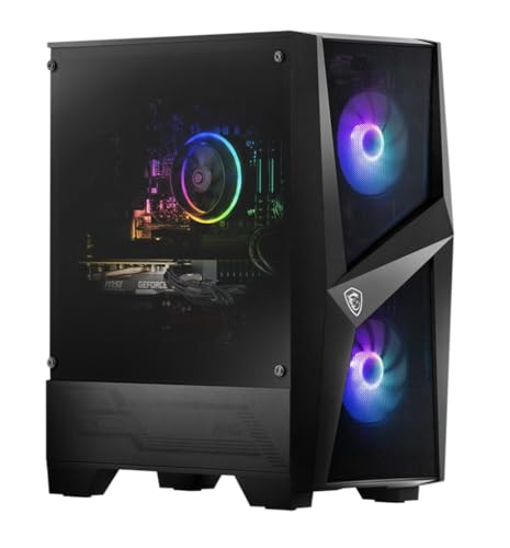 MSI Codex R Gaming Desktop PC (6-Core Intel i5-12400F, GeForce RTX 4060 8GB, 32GB DDR5, 1TB SSD + 2TB HDD, RGB Fans, 650W PSU, RGB Backlit KYB, Mouse, VR Ready, AC WiFi, Win 10 Pro) w/DKZ Hub