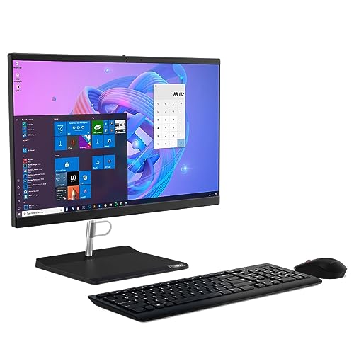Lenovo Newest All-in-one Desktop Computer, 21.5" FHD IPS Display, 16GB RAM, 256GB Storage, Intel Dual-Core Processor, Wi-Fi, Webcam, DVD-RW, HDMI, Mouse and Keyboard, Windows 11 Pro