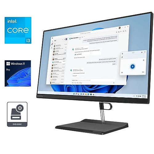 Lenovo Newest All-in-one Desktop Computer, 21.5" FHD IPS Display, 16GB RAM, 256GB Storage, Intel Dual-Core Processor, Wi-Fi, Webcam, DVD-RW, HDMI, Mouse and Keyboard, Windows 11 Pro