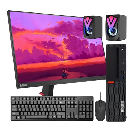 Lenovo ThinkCentre M910s SFF Desktop Computer with 23" FHD Monitor, Intel Core i5-6500 up to 3.6GHz, 16GB RAM, 512GB SSD, Wired Keyboard and Mouse, Speakers, Wi-Fi, Windows 10 Pro(Renewed)