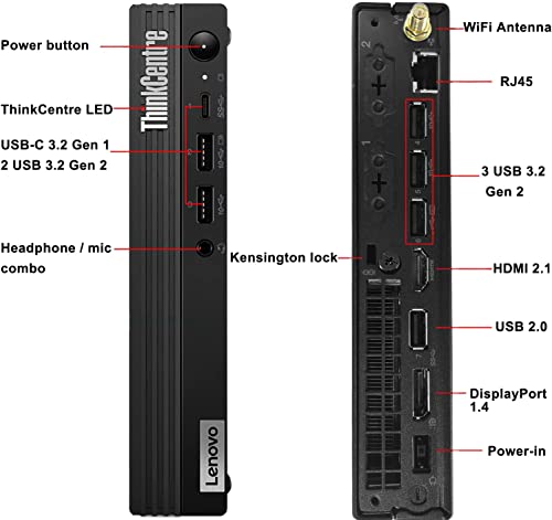 Lenovo ThinkCentre M750q Tiny PC 1L Business Desktop Computer, 12th Gen Intel 16-Core i9-12900 up to 5.1GHz, 32GB DDR4 RAM, 1TB PCIe SSD, WiFi, Bluetooth, Windows 11 Pro, Black