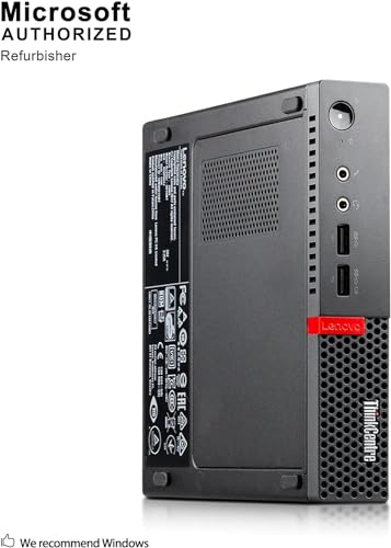 Lenovo ThinkCentre M710q Tiny Desktop Computer, 7th Gen Intel Core i5-7500 3.4-3.8GHz, 16 GB RAM, 512 GB SSD, Keyboard and Mouse, Win 10 Pro (Renewed)