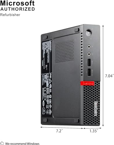 Lenovo ThinkCentre M710q Tiny Desktop Computer, 7th Gen Intel Core i5-7500 3.4-3.8GHz, 16 GB RAM, 512 GB SSD, Keyboard and Mouse, Win 10 Pro (Renewed)