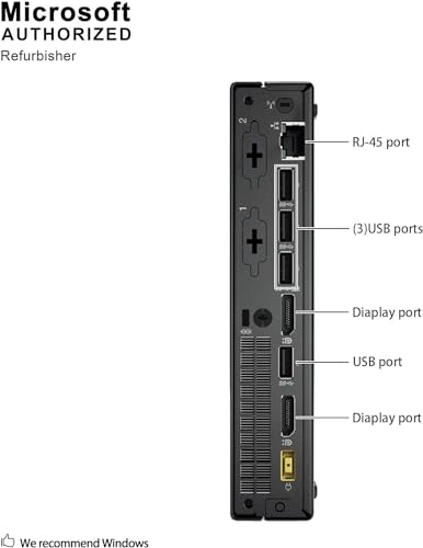 Lenovo ThinkCentre M710q Tiny Desktop Computer, 7th Gen Intel Core i5-7500 3.4-3.8GHz, 16 GB RAM, 512 GB SSD, Keyboard and Mouse, Win 10 Pro (Renewed)