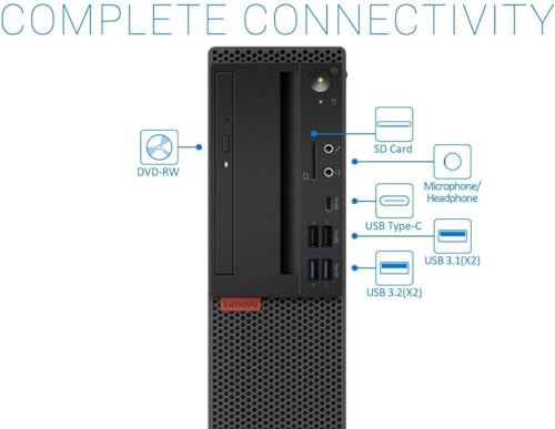 Lenovo ThinkCentre M720s SFF Desktop Computer with 24" FHD Monitor pc Bundle Set Intel Core i5-8500 16GB RAM 512GB SSD, WiFi, DVD, Keyboard & Mouse, Speakers, Windows 10 Pro (Renewed)