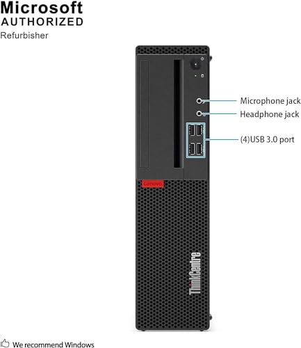 Lenovo ThinkCentre M910S SFF Desktop Computer with 23" Full HD Monitor PC Bundle Set Intel i5-6500 up to 3.6GHz 16G DDR4 RAM 512GB SSD, Keyboard & Mouse, Wi-Fi, Speaker, Windows 10 Pro (Renewed)