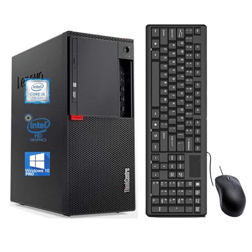 Lenovo ThinkCentre M910T Micro Tower PC Desktop Computer, Intel Core i5-7600 Up to 4.1GHz, 16GB RAM, 512GB SSD, Keyboard&Mouse, Wi-Fi, Bluetooth, DisplayPort, HDMI 4K Support, Windows 10 Pro (Renewed)