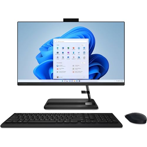 Lenovo IdeaCentre 3 AIO Desktop 27" FHD IPS Anti-glare Touchscreen Intel 10-core i7-13620H Processor 64GB RAM 1TB SSD 5MP Camera Win11 Black + HDMI Cable