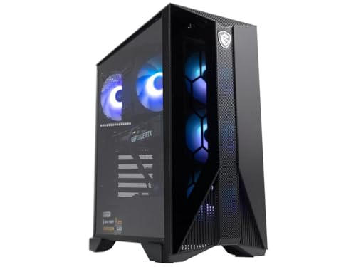MSI Aegis RS Gaming Desktop: Intel i7-13700F, RTX 4070, 64GB DDR5, 2TB M.2 NVMe SSD + 2TB HDD, Fan Cooling, WiFi 6E, Keyboard & Mouse, DIY Friendly, Windows 11 Home, Black