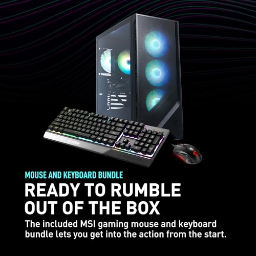 MSI Codex R2 Gaming Desktop: Intel Core i5-14400F, Geforce RTX 4060, 16GB DDR5, 1TB m.2 NVMe SSD, 80+ Gold PSU, WiFi, Keyboard & Mouse, DIY Friendly, Windows 11 Home: A14NUC5-232US