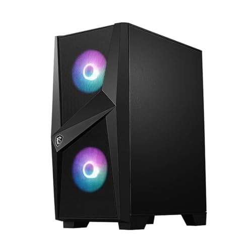 MSI COSEDX R Gaming Desktop Computer, Intel Core i5-12400 Processor, RTX 4060, RGB Fan Cooling, WiFi 6, DisplayPort, HDMI, Gaming Keyboard and Mouse, Windows 11 (64GB DDR5 RAM | 2TB PCIe SSD), Black