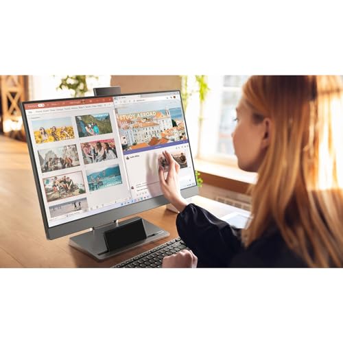 Lenovo IdeaCentre 5 AIO Desktop, 27" QHD 100Hz Touchscreen, Intel Core i7 12700H, 64GB DDR5 RAM, 2TB PCIe SSD, Wi-Fi 6, IR Camera, Windows 11 Home, HDMI, Ethernet, Wireless KB & Mouse, Black