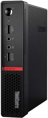 Lenovo ThinkCentre M715q Mini Tiny Business Desktop PC, AMD Ryzen 5 2400GE 3.2GHz, 16GB RAM, 256GB SSD, Keyboard and Mouse, WiFi, Bluetooth, Windows 10 Pro(Renewed), Black