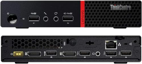 Lenovo ThinkCentre M715q Mini Tiny Business Desktop PC, AMD Ryzen 5 2400GE 3.2GHz, 16GB RAM, 256GB SSD, Keyboard and Mouse, WiFi, Bluetooth, Windows 10 Pro(Renewed), Black