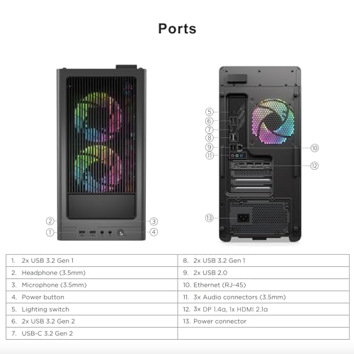 Lenovo Legion T5 Ultimate Gaming Tower Desktop, AMD Ryzen 7 7700X (beats i7-13700H), NVIDIA GeForce RTX 4070, 64GB DDR5 RAM, 4TB SSD, Wired KB & Mouse, HDMI, DP, Wi-Fi 6, Windows 11 Home