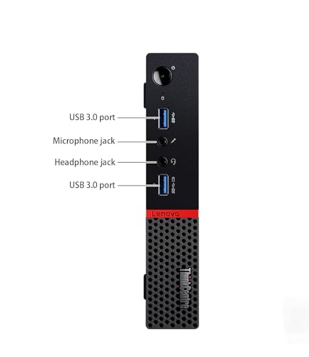 Lenovo ThinkCentre M700 Mini Desktop, Intel Core i3-6300T, 16GB DDR4 RAM 256GB SSD, DisplayPort, Keyboard and Mouse, WiFi, BT, Windows 10 Pro (Renewed)