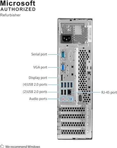 Lenovo ThinkCentre M92p SFF Desktop Computer, Core i5-3560 up to 3.6GHz, 16GB DDR4 RAM, 256GB SSD, Wi-Fi, Bluetooth, Wired Keyboard and Mouse, Windows 10 Pro (Renewed)