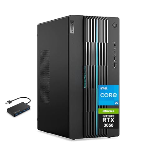 Lenovo IdeaCentre 5i Gaming Desktop Computer PC [Windows 11 Pro], Intel 6-Core i5-12400, NVIDIA GeForce RTX 3050 Graphics, 16GB RAM, 2TB SSD+1TB HDD, Wi-Fi 6, Bluetooth 5.1, USB, RJ-45, w/Hub, black