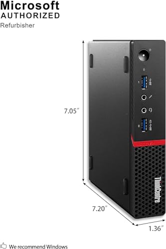 Lenovo ThinkCentre M700 Mini Desktop Computer & 23.8" New FHD Monitor Bundle, PC Set, Intel Core 6th Processor, 3.3GHz, 16GB RAM, 256GB SSD, DP Cable, Keyboard&Mouse, Windows 10 Pro (Renewed)
