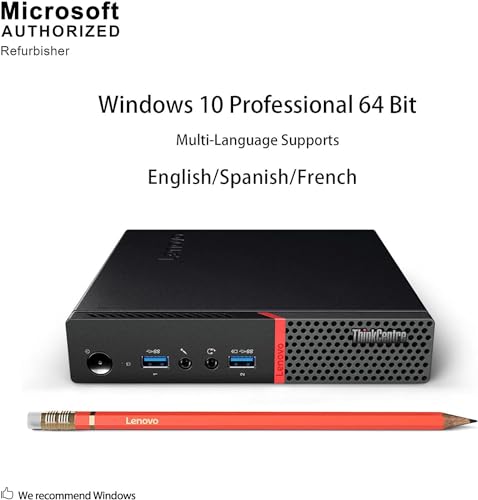 Lenovo ThinkCentre M700 Mini Desktop Computer & 23.8" New FHD Monitor Bundle, PC Set, Intel Core 6th Processor, 3.3GHz, 16GB RAM, 256GB SSD, DP Cable, Keyboard&Mouse, Windows 10 Pro (Renewed)