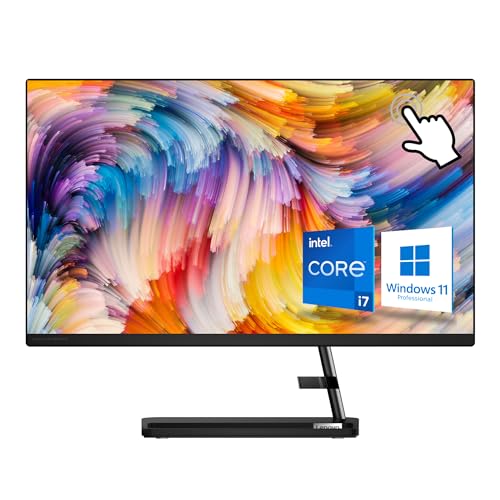 Lenovo IdeaCentre 3 AIO Desktop - 27"" Touch FHD Display, Intel Core i7-13620H, 64GB RAM, 2TB SSD, Integrated 5MP Webcam, Wi-Fi, Bluetooth, Windows 11 Pro, Includes Wireless Keyboard & Mouse, Black