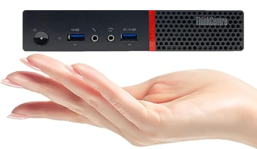 Lenovo ThinkCentre M700 Tiny Business Desktop PC with 23"" FHD Monitor, Intel Quad Core i5-6500T, 16GB DDR4 RAM, 256GB SSD, DisplayPort, Keyboard and Mouse, WiFi, BT, Windows 10 Pro, Black (Renewed)