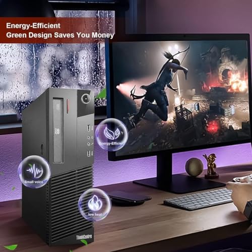 Lenovo ThinkCentre M83 SFF Desktop Computer PC, Core i5 3.2GHz up to 3.6GHz, 8GB RAM, 512GB SSD, RGB Keyboard&Mouse, DP, USB 3.0, Windows 10 Professional (Renewed)