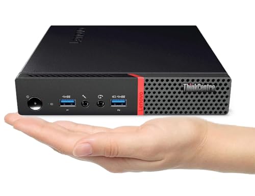Lenovo ThinkCentre M700 Tiny Business Desktop PC with 23"" FHD Monitor, Intel Quad Core i5-6500T, 16GB DDR4 RAM, 256GB SSD, DisplayPort, Keyboard and Mouse, WiFi, BT, Windows 10 Pro, Black (Renewed)