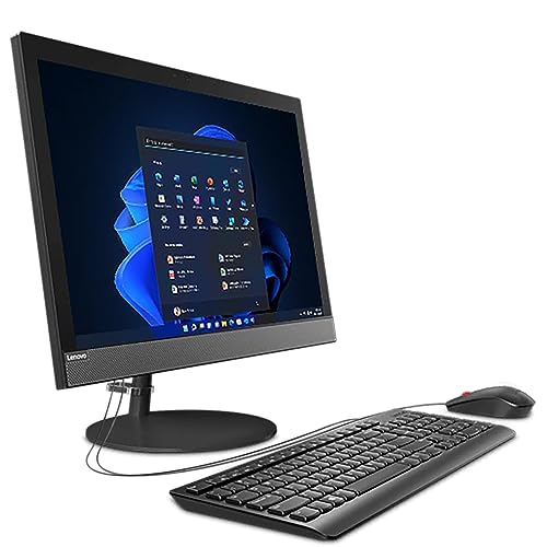 Lenovo V130 AIO 19.5" WXGA+ Business All-in-One Desktop Computer, Intel Celeron J4025, 8GB DDR4 RAM, 256GB SSD, DVDRW, WiFi, Bluetooth, Keyboard and Mouse, Windows 11 Pro, BROAG
