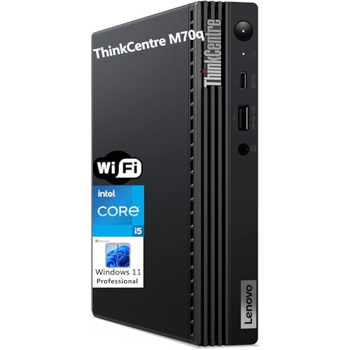 Lenovo ThinkCentre M70q Tiny 1L Mini PC Business Desktop Computer, Intel Hexa-Core i5-10400 (Beat i7-8700), 16GB DDR4 RAM, 256GB SSD, WiFi, Bluetooth, Wireless Antenna, Windows 11 Pro, Tilsiy