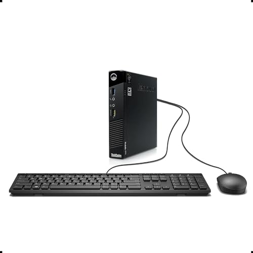 Lenovo ThinkCentre M73 Tiny Desktop Computer, Core i5-4570 3.2GHz up to 3.6GHz, 16GB RAM, 512GB SSD, WIFI, BT, VGA, DP port, Wired Keyboard and Mouse, Windows 10 Pro (Renewed)