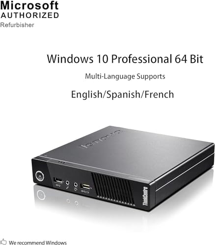 Lenovo ThinkCentre M73 Tiny Desktop Computer, Core i5-4570 3.2GHz up to 3.6GHz, 16GB RAM, 512GB SSD, WIFI, BT, VGA, DP port, Wired Keyboard and Mouse, Windows 10 Pro (Renewed)