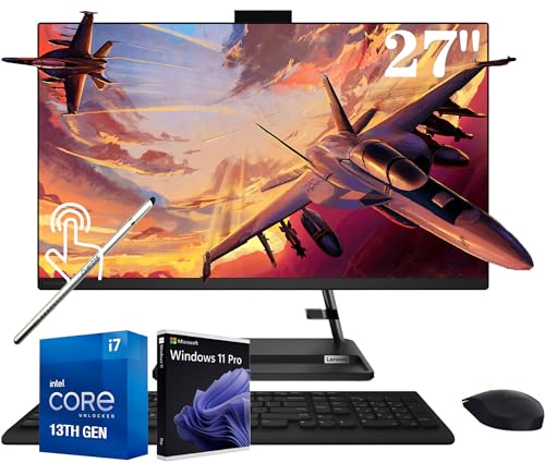 Lenovo IdeaCentre AIO 3 27"" All-in-One Desktop Computer, FHD IPS Touchscreen Display, Core i7-13620H, 64 GB RAM - 2 TB PCIe SSD, Wi-Fi 6, B&O Audio, IR Webcam, Windows 11 Pro, Black