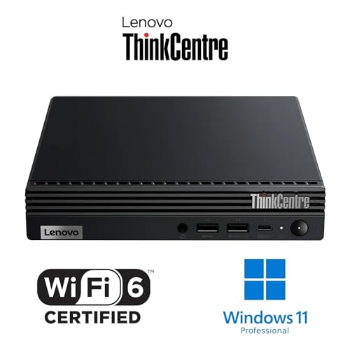 Lenovo ThinkCentre M70q MFF Business Desktop, 13th Gen Intel Core i5-13400T, 16GB RAM, 256GB SSD, Wired Keyboard & Mouse, Antenna, HDMI, DP Port, RJ45, Wi-Fi 6, Windows 11 Pro, Black