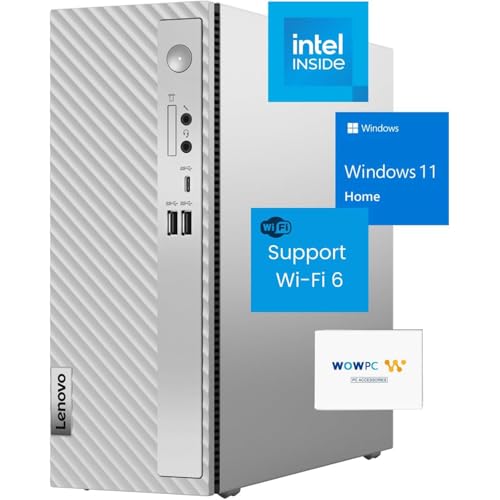 Lenovo IdeaCentre 3i Desktop Computer, 14th Intel Core i5 14400 Processor, 32GB RAM, 1TB PCIe SSD, DVD, Wi-Fi 6, BlueTooth, HDMI, Windows 11, w/WOWPC 512GB External Storage