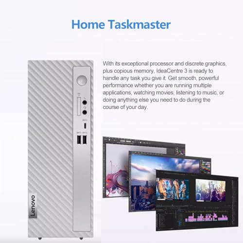 Lenovo IdeaCentre 3i Desktop Computer, 14th Intel Core i5 14400 Processor, 32GB RAM, 1TB PCIe SSD, DVD, Wi-Fi 6, BlueTooth, HDMI, Windows 11, w/WOWPC 512GB External Storage