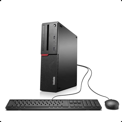 Lenovo ThinkCentre M700 SFF Desktop Computer, Intel Dual-Core i3-6100 3.70GHz, 16GB DDR4, 512GB SSD, WiFi, Bluetooth, Wired Keyboard and Mouse, Windows 10 Pro (Renewed)