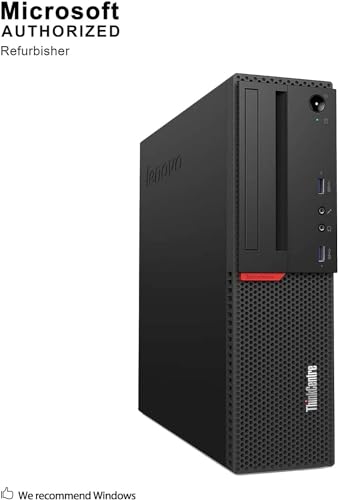 Lenovo ThinkCentre M700 SFF Desktop Computer, Intel Dual-Core i3-6100 3.70GHz, 16GB DDR4, 512GB SSD, WiFi, Bluetooth, Wired Keyboard and Mouse, Windows 10 Pro (Renewed)
