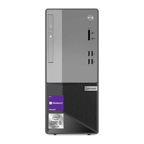 Lenovo V50t Gen 2 Business Tower Desktop, Intel Core i5-10400, 16GB RAM, 1TB SSD, DVD-RW, HDMI, RJ-45, DP, Wi-Fi, Windows 11 Pro, Grey