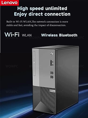 Lenovo Business Tower Desktop Computer, Intel 4-Core Processor(Up to 4.3Ghz), 16GB RAM, 256GB SSD + 1TB HDD, 4K Monitor Support, DP, HDMI, VGA, DVD-RW, Wi-Fi, Bluetooth, Windows 11 Pro (Renewed)