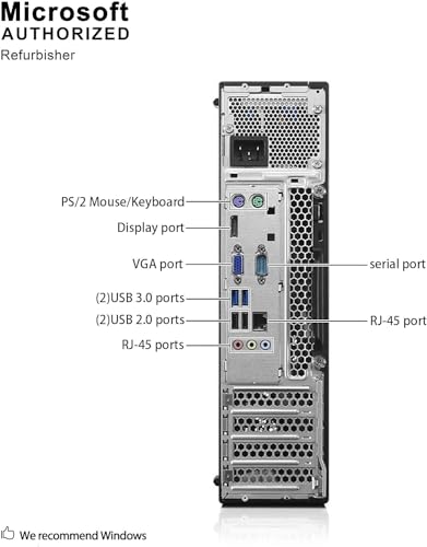 Lenovo ThinkCentre M700 SFF Desktop Computer, Intel Dual-Core i3-6100 3.70GHz, 16GB DDR4, 512GB SSD, WiFi, Bluetooth, Wired Keyboard and Mouse, Windows 10 Pro (Renewed)