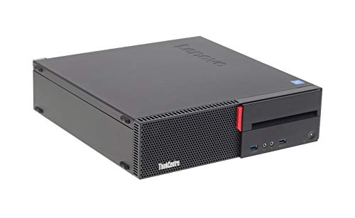 Lenovo ThinkCentre M700 SFF Desktop Computer with 24'' FHD Monitor, Core i3-6100 3.70GHz, 16GB DDR4, 256GB SSD & 500GB, Speaker, RGB Keyboard and Mouse, Windows 10 Pro (Renewed)