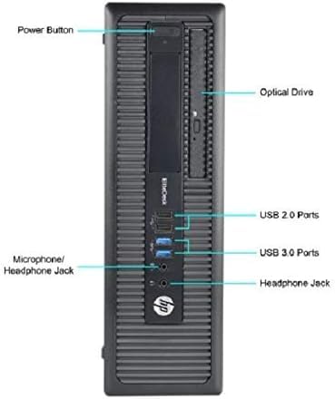 HP EliteDesk 800G1 SFF Desktop Computer Bussiness PC with 24" Full HD Monitor, Core i5-4590T, 16GB RAM, 256GB SSD with 1TB HDD, WiFi, Bluetooth, Win10 Pro (Renewed)