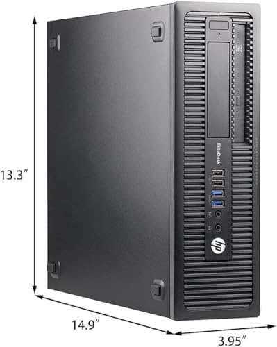 HP EliteDesk 800G1 SFF Desktop Computer Bussiness PC with 24" Full HD Monitor, Core i5-4590T, 16GB RAM, 256GB SSD with 1TB HDD, WiFi, Bluetooth, Win10 Pro (Renewed)