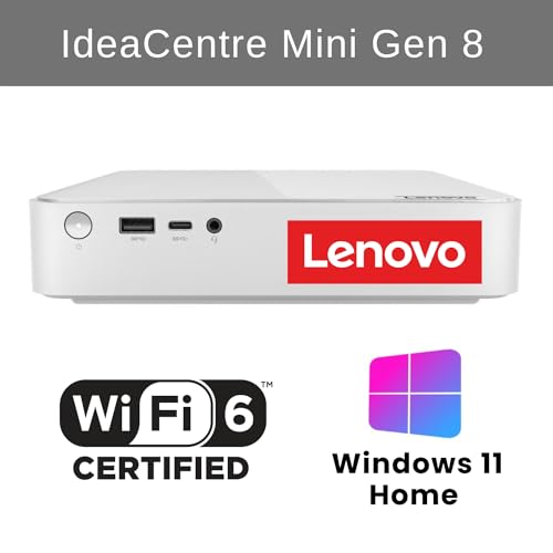 Lenovo IdeaCentre Newest Mini Desktop, 13th Gen Intel i5-13500H, 12GB RAM, 512GB PCIe M.2 SSD, RJ-45, HDMI, Wi-Fi 6, Bluetooth, Windows 11 Home, Grey
