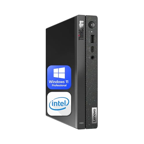 Lenovo ThinkCentre Neo 50q Gen 4 Thin Client Desktop, Intel 12th Gen 5-Core Processor, 16GB RAM, 1TB SSD, HDMI, Wired keyboard and mouse, DisplayPort, RJ-45, Type-C, Wi-Fi, Windows 11 Pro, Black