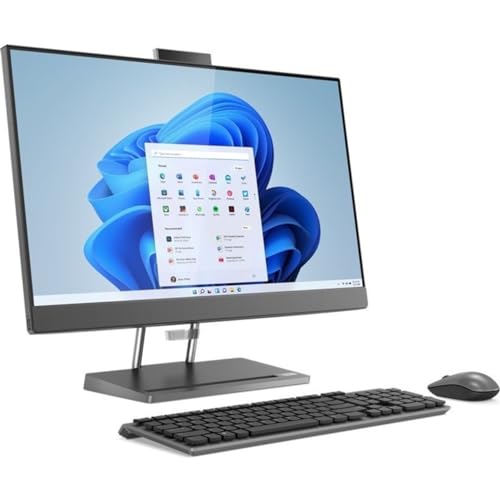 Lenovo IdeaCentre AIO 5 All-in-One Desktop | 27" QHD IPS Touch Anti-Glare 350nits 100Hz | Intel 14-core i7-12700H Processor | 16GB DDR5 512GB SSD | JBL 5MP+ IR Camera Win11 Pro Grey + HDMI Cable