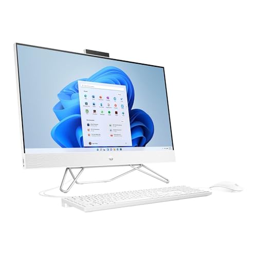 HP 27 inch All-in-One Desktop Computer, FHD IPS Touchscreen, AMD Ryzen 7 5700U Processor, 32GB RAM, 2TB PCIe SSD, Wi-Fi 6, Webcam, HDMI, Wired KB&Mouse, Windows 11 Home, P500 Portable SSD