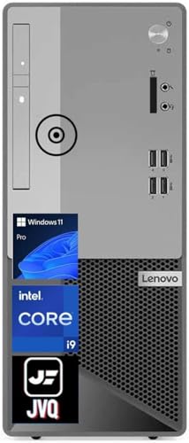 Lenovo V50T G2 Business Desktop, Intel i9-11900 Processor, 1TB SSD, 64GB RAM, No Wi-Fi, Wired Keyboard & Mouse, SD Card Reader, DVD-RW, HDMI, DP, RJ-45, VGA, Windows 11 Pro, Black