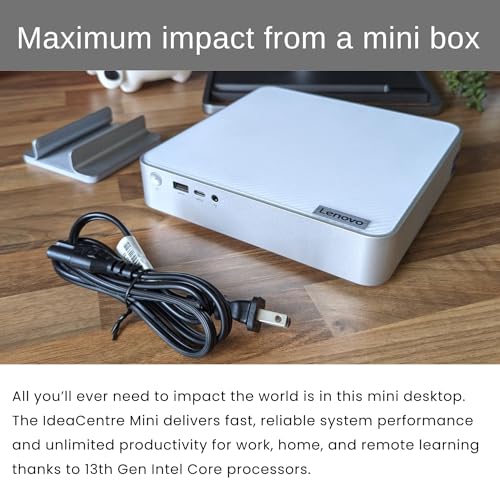 Lenovo IdeaCentre Newest Business Mini Desktop, 13th Gen Intel i5-13500H, 16GB RAM, 1TB PCIe M.2 SSD, RJ-45, HDMI, Wi-Fi 6, Bluetooth, Windows 11 Pro, Grey